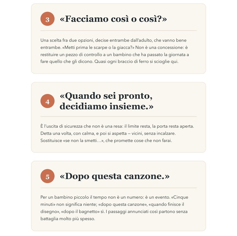 L'anteprima de «Le cinque frasi»
