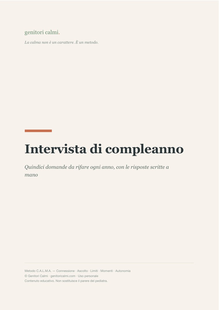 La copertina di «Intervista di compleanno»