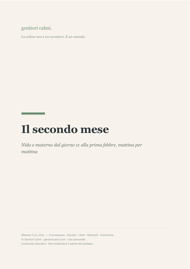 La copertina de «Il secondo mese»